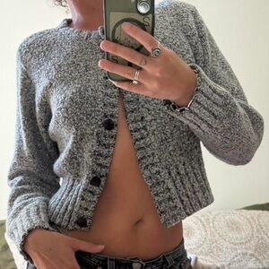 Vintage Gray Women's cropped Sweater